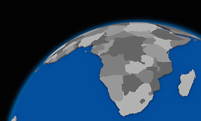 Image showing south Africa on planet Earth political map