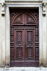 Image showing ancient wooden door 