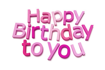 Image showing happy birthday to you