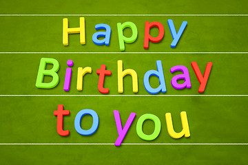 Image showing happy birthday to you