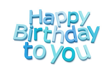 Image showing happy birthday to you
