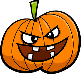 Image showing jack o lantern cartoon illustration