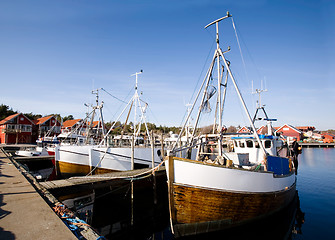 Image showing Fishing Boats at Dock