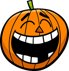 Image showing laughing pumpkin cartoon illustration