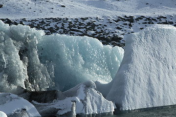 Image showing Ice blocks at glacier lagoon Jokulsarlon, Iceland