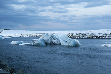 Image showing Ice blocks at glacier lagoon Jokulsarlon, Iceland