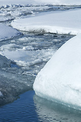 Image showing Ice blocks at glacier lagoon Jokulsarlon, Iceland