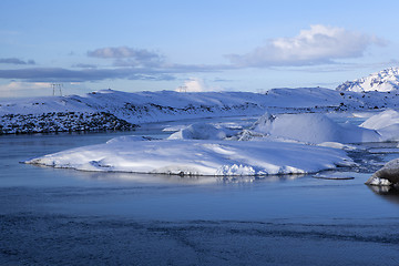 Image showing Glacier lagoon Jokulsarlon in Iceland in a morning light