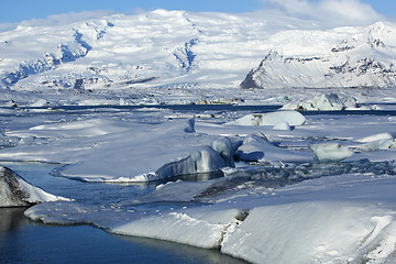 Image showing Glacier lagoon Jokulsarlon in Iceland