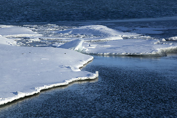 Image showing Ice floes at glacier lagoon Jokulsarlon, Iceland