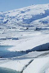 Image showing Ice blocks at glacier lagoon Jokulsarlon, Iceland