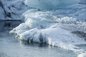 Image showing Ice blocks melting at glacier lagoon Jokulsarlon, Iceland