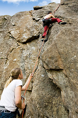 Image showing Two climbers