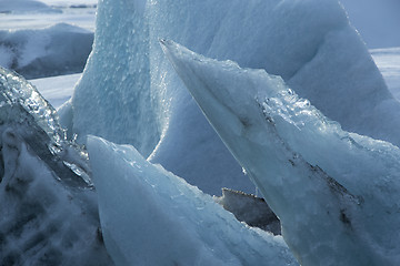 Image showing Ice blocks melting at glacier lagoon Jokulsarlon, Iceland