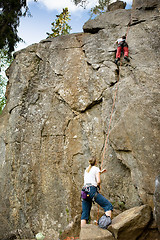 Image showing Two climbers