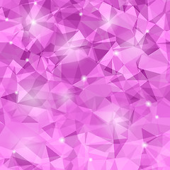 Image showing Abstract Pink Polygonal Background. 