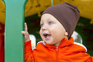 Image showing Portrait of a smiling baby