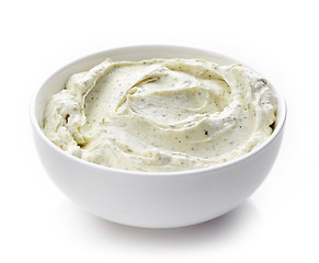 Image showing cream cheese with herbs