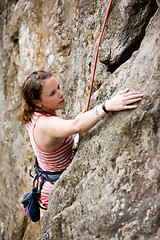 Image showing Female Climber