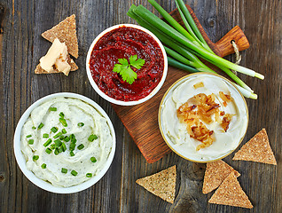 Image showing various dip sauces