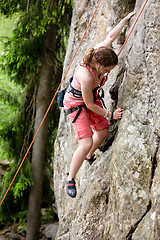 Image showing Female Climber