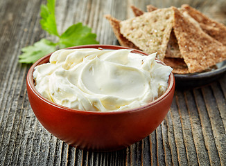 Image showing bowl of cream cheese