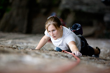 Image showing Female Climber