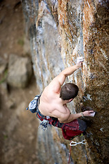 Image showing Male Rock Climber