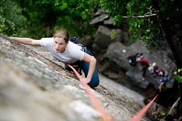 Image showing Female Climber