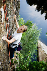 Image showing Female Climber