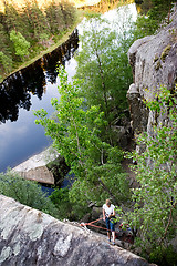 Image showing Female Climber