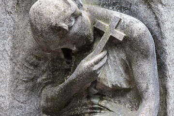 Image showing Old Cemetery statue