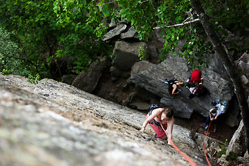 Image showing Female Climber