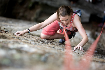 Image showing Female Climber