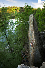 Image showing Male Rock Climber