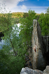 Image showing Male Rock Climber