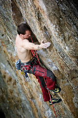 Image showing Male Rock Climber