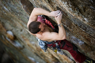 Image showing Male Rock Climber