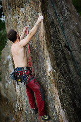 Image showing Male Rock Climber