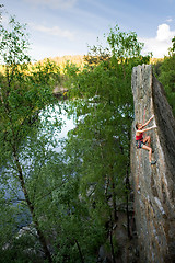 Image showing Female Climber