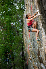 Image showing Female Climber