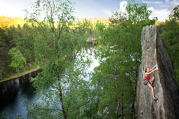 Image showing Female Climber