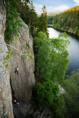 Image showing Male Rock Climber