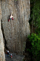 Image showing Male Rock Climber