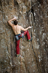 Image showing Male Rock Climber