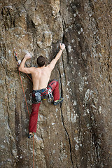 Image showing Male Rock Climber