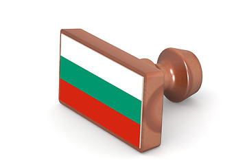 Image showing Wooden stamp with Bulgaria flag