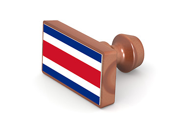 Image showing Wooden stamp with Costa Rica flag