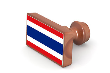 Image showing Wooden stamp with Thailand flag