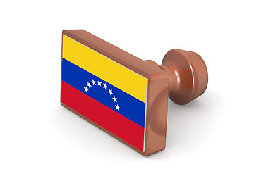 Image showing Wooden stamp with Venezuela flag